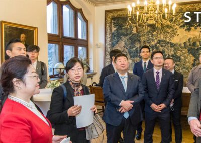 Empfang der chinesischen ”One Belt One Road” Europa Logistik & Geschäft Ermittlung Delegation im Duisburger Rathaus am 22.01.2018