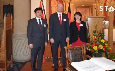 Empfang des Vize-Oberbürgermeisters von Chongqing im Rathaus der Stadt Duisburg